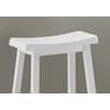 Monarch Specialties Bar Stool, Set Of 2, Bar Height, Saddle Seat, Wood, White, Contemporary, Modern I 1534